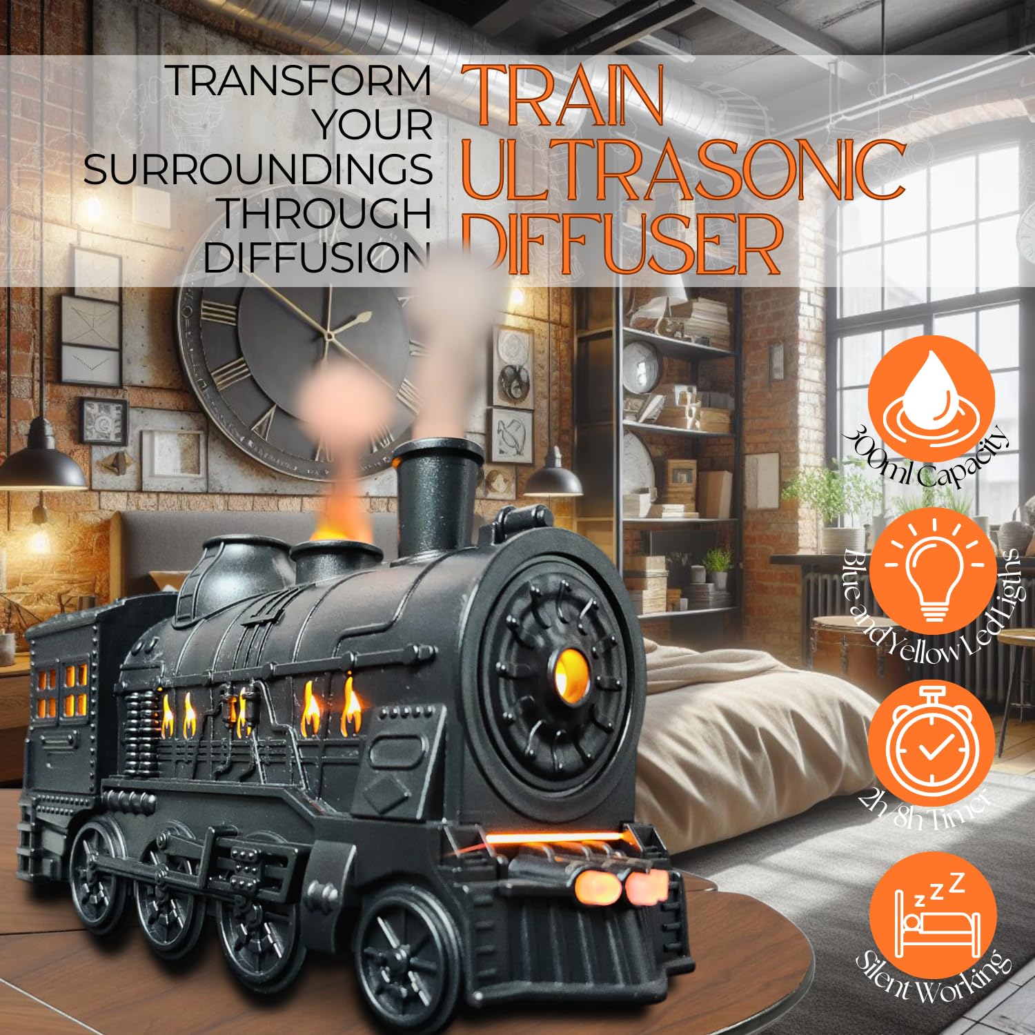 Amazon.com: DI'Aroma Train-Shaped Essential Oil Diffuser for Kids